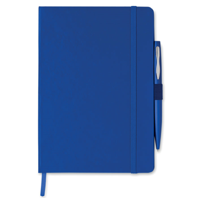 A5 NOTE BOOK with Pen 72 Lined in Blue
