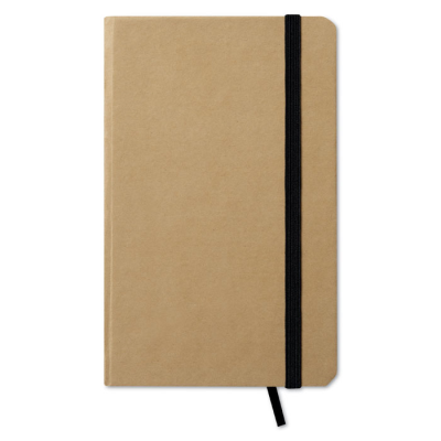 A6 RECYCLED NOTE BOOK 96 PLAIN in Black