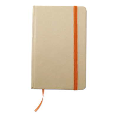 A6 RECYCLED NOTE BOOK 96 PLAIN in Orange