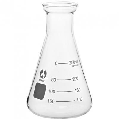 250ML SCIENTIFIC CONICAL ERLENMEYER FLASK with Calibration Lines