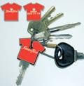 FOOTBALL SHIRT PROMOTIONAL KEY CAP in Red