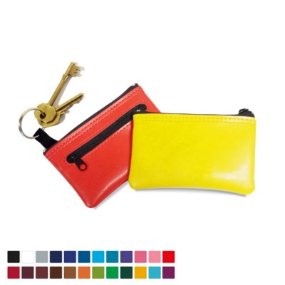 KEY HOLDER KEYRING & COIN PURSE in Belluno PU Leather