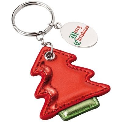 CHRISTMAS TREE KEYRING in Green & Red