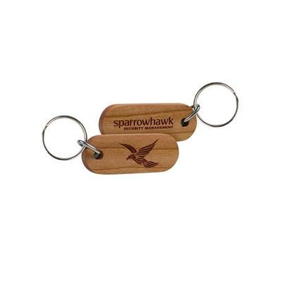 REAL WOOD KEYRING - DOUBLE SIDED