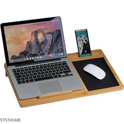 LAPTOP TRAY with Mousemat & Mobile Phone Holder in Beige