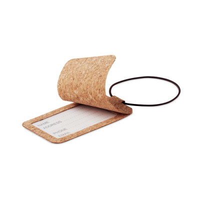 CORK LUGGAGE TAG in Brown