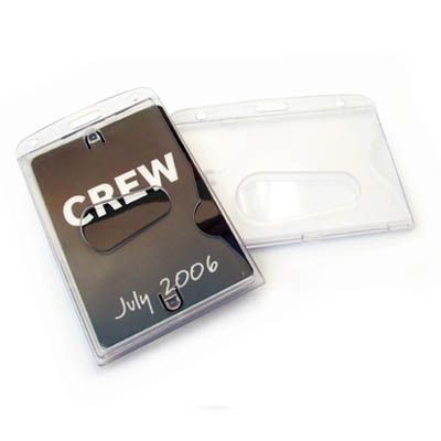CLOSED FACE RIGID CARD HOLDER in Translucent Clear Transparent