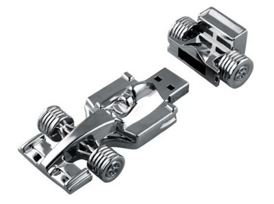 BABY F1 RACING CAR USB FLASH DRIVE MEMORY STICK in Silver