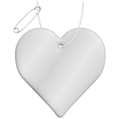 RFX™ H-09 HEART REFLECTIVE PVC HANGER in White