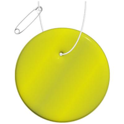 RFX™ H-09 ROUND REFLECTIVE PVC HANGER in Neon Fluorescent Yellow