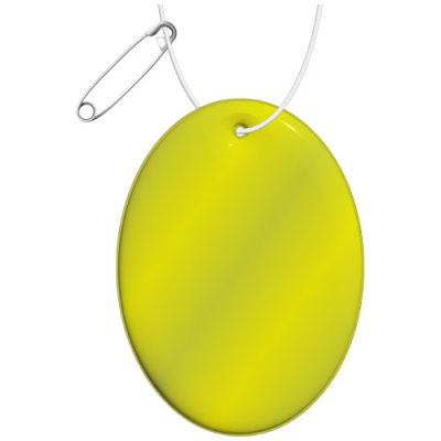 RFX™ H-12 OVAL REFLECTIVE PVC HANGER in Neon Fluorescent Yellow