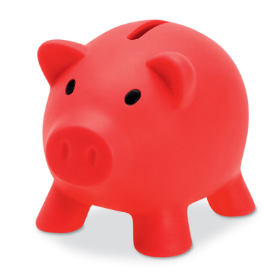 PIGGY BANK in Red