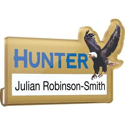 CLEAR TRANSPARENT ACRYLIC WINDOW NAME BADGE