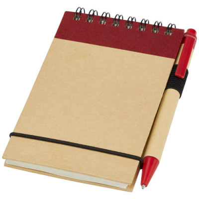 ZUSE A7 RECYCLED JOTTER NOTE PAD with Pen in Natural & Red