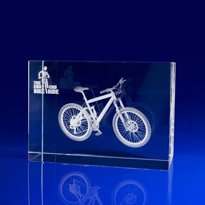 CYCLING AWARD OR MEDAL GIFT IDEA in Crystal Glass