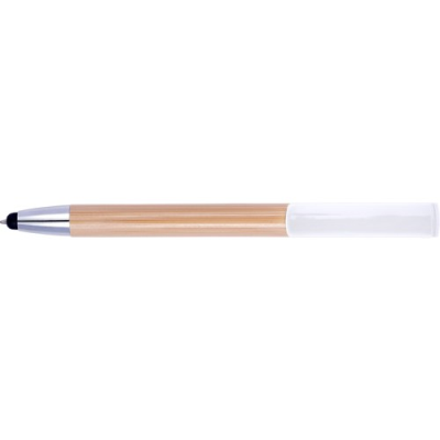 BAMBOO BALL PEN AND STYLUS in White