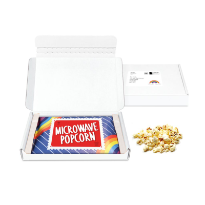 GIFT BOXES - MINI WHITE MAILING BOX - MICROWAVE POPCORN