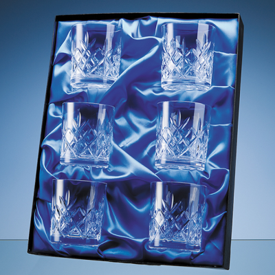 UNIVERSAL 6 GLASS & AWARD SATIN LINED PRESENTATION BOX
