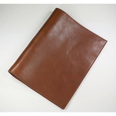 ECO VERDE GENUINE LEATHER NON-ZIPPED A4 RING BINDER in Tan
