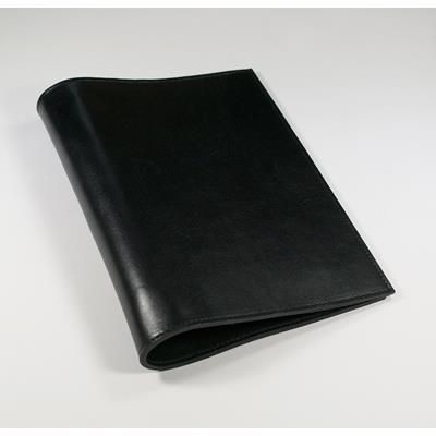 ECO VERDE GENUINE LEATHER NON-ZIPPED A5 RING BINDER in Black
