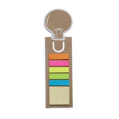 BOOKMARK with Sticky Memo Pad in Brown