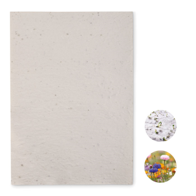 A4 WILDFLOWER SEEDS PAPER SHEET in White