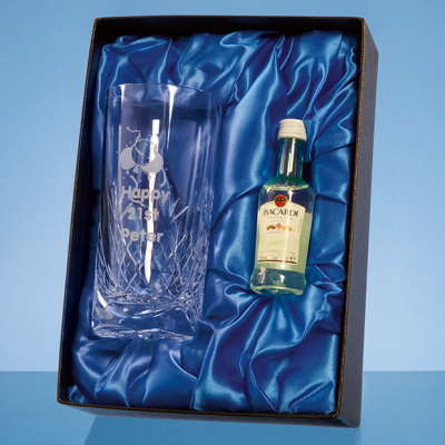 HIGH BALL GIFT SET with a 5Cl Mini Bottle of Bacardi