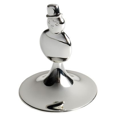 SNOWMAN METAL PLACE CARD HOLDER in Silver