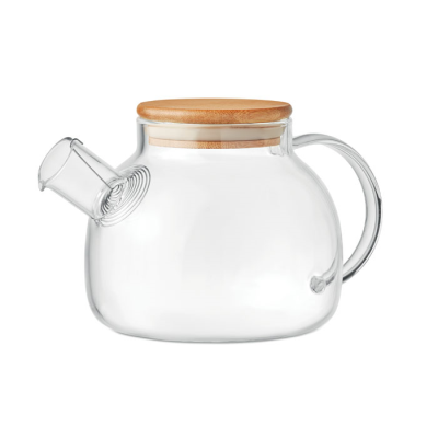 TEA POT BOROSILICATE GLASS 850ML in White