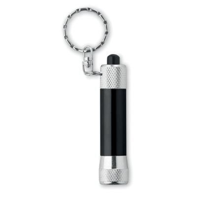 ALUMINIUM METAL TORCH with Keyring in Black