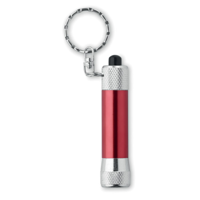 ALUMINIUM METAL TORCH with Keyring in Red