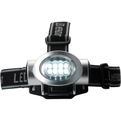 HEAD LIGHT with 8 LED Lights in Silver