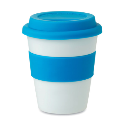 PP TUMBLER WITH SILICON LID in Blue
