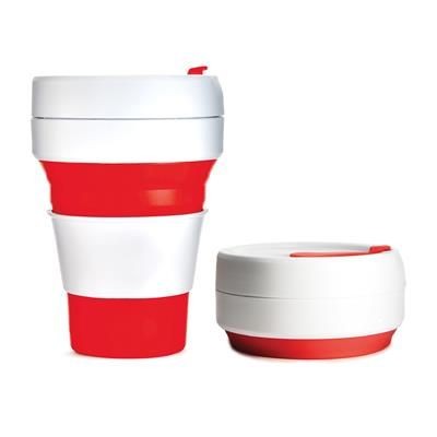 STOJO COLLAPSIBLE POCKET CUP in Red