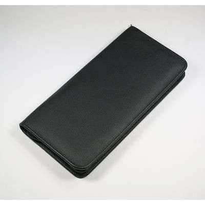 MELBOURNE NAPPA LEATHER ZIP TRAVEL WALLET in Black