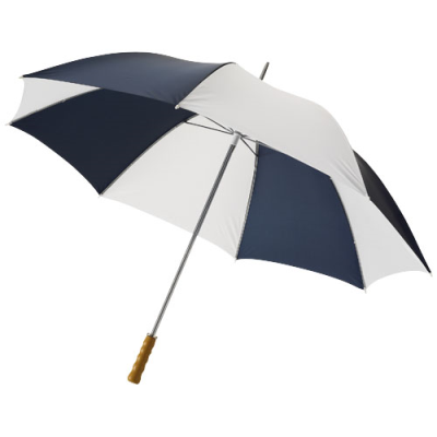 KARL 30 INCH GOLF UMBRELLA with Wood Handle in Navy & White