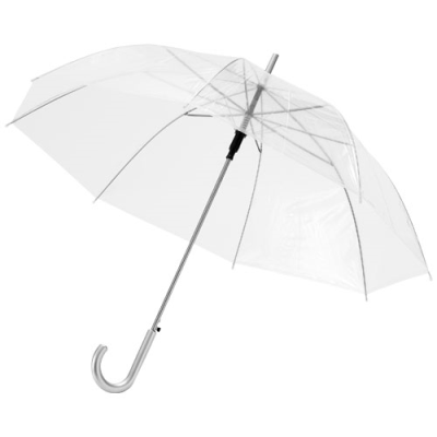 KATE 23 INCH CLEAR TRANSPARENT AUTO OPEN UMBRELLA in Clear Transparent White
