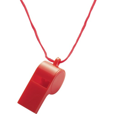PLASTIC WHISTLE in Red