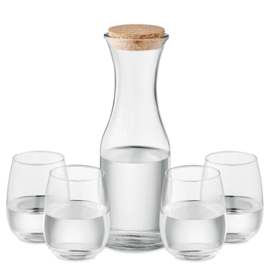 SET OF RECYCLED GLASS DRINK in White
