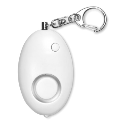 PERSONAL ALARM with Keyring in White