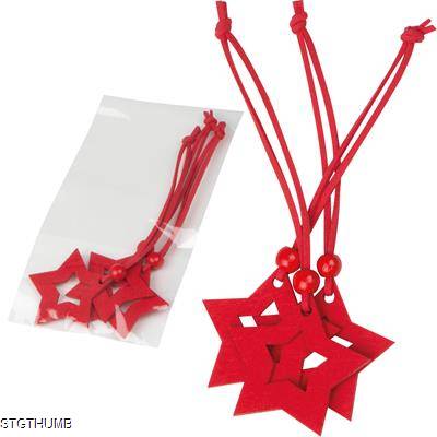 STAR PENDANT SET in Red