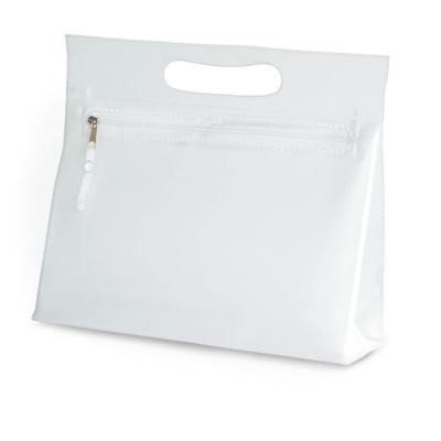 CLEAR TRANSPARENT COSMETICS POUCH in White