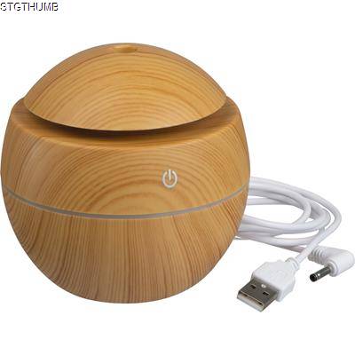 AROMA HUMIDIFIER with Color Changing LED Light in Brown