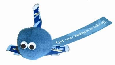 AEROPLANE LOGO BUG with Full Colour Printed Ribbon