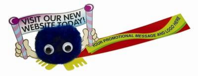 BANNER HANDHOLDER LOGO BUG with Full Colour Printed Ribbon