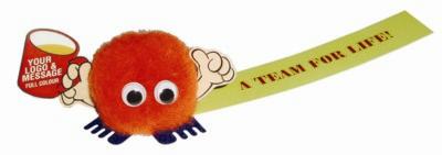 COFFEE MUG HANDHOLDER LOGO BUG with Full Colour Printed Ribbon