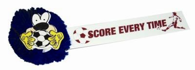 FOOTBALL MOPHEAD BUG with Full Colour Printed Ribbon