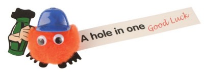 GOLFER GOLF LOGO BUG with Full Colour Printed Ribbon