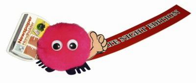 NEWSPAPER HANDHOLDER LOGO BUG with Full Colour Printed Ribbon