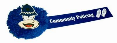 POLICEMAN MOPHEAD BUG with Full Colour Printed Ribbon